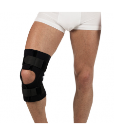 Бандаж на колінний суглоб роз'ємний, з поліцентричними шарнірами неопреновий Тривес Т-8508