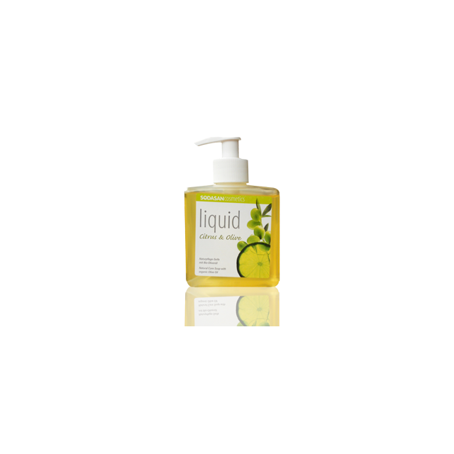 Органическое мыло Citrus-Olive жидкое, бактерицидное с цитрусовым и оливковым маслами 0,3л, SODASAN