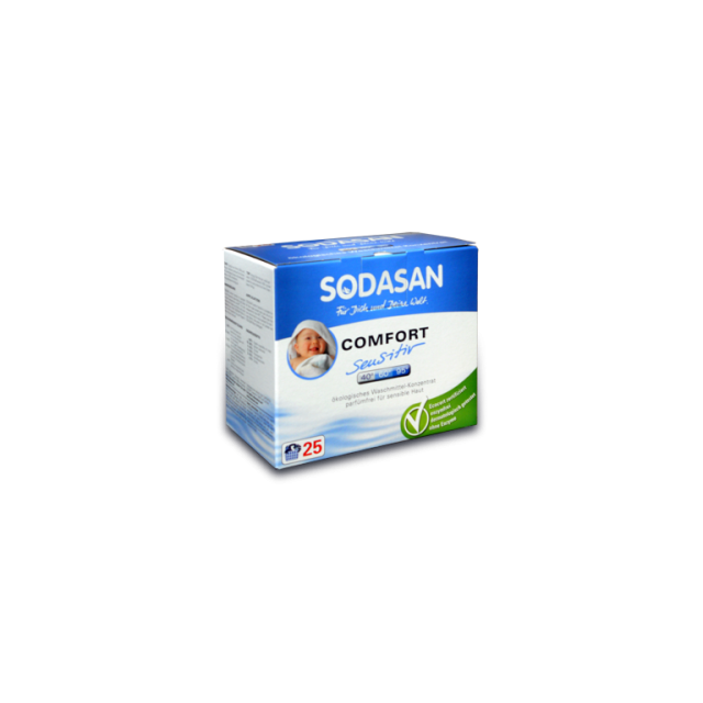 Органический порошок-концентрат стиральный Sodasan Comfort sensitiv для чувствительной кожи и для детских вещей, 1,2кг