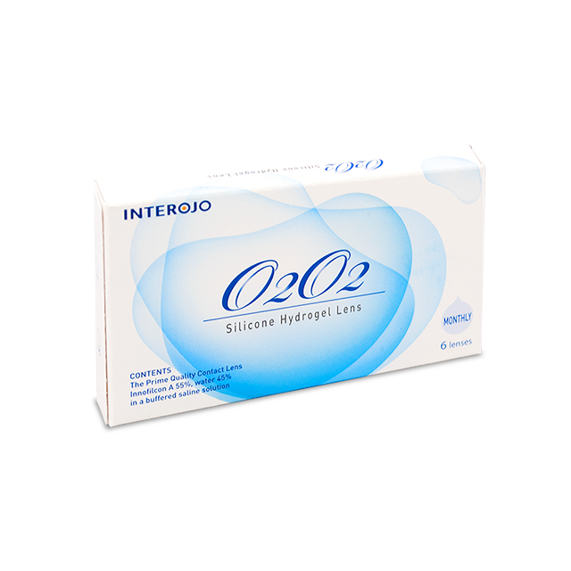  Interojo O2O2 (уп. 6 шт), силікон-гідрогель innofilcon A 45%, r 8.6, d14.2, t 0.06, Dk/t 100