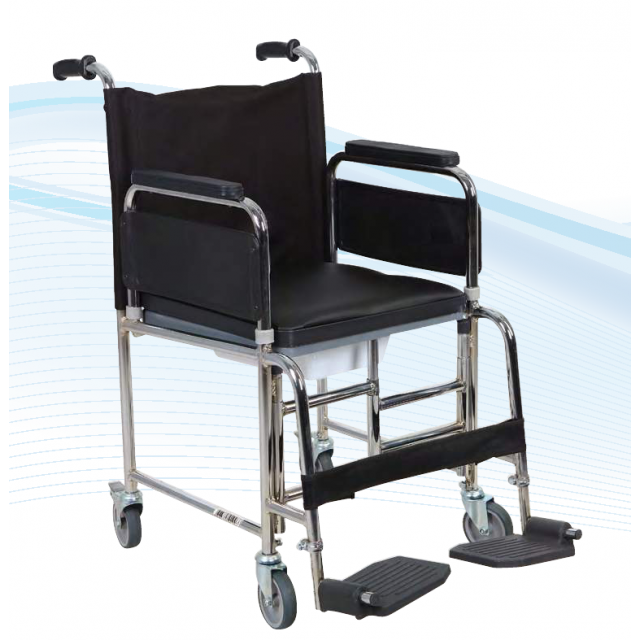 Коляска инвалидная комнатная с санитарным оснащением Heaco Golfi-5