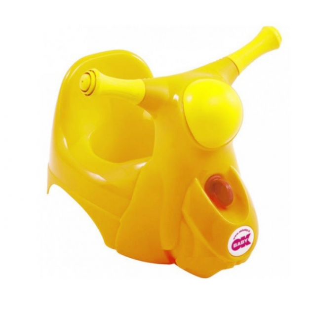 Горшок детский OK Beby Scooter со звуковой фарой желтый