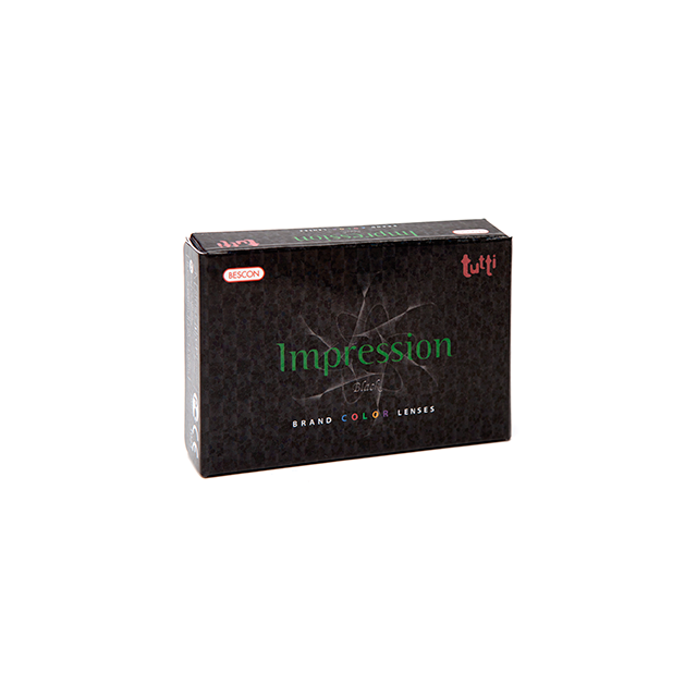 Bescon Tutti Impression Black 1 линза, polymacon 38%, r 8.6, t 0.06, Dk/t 16  