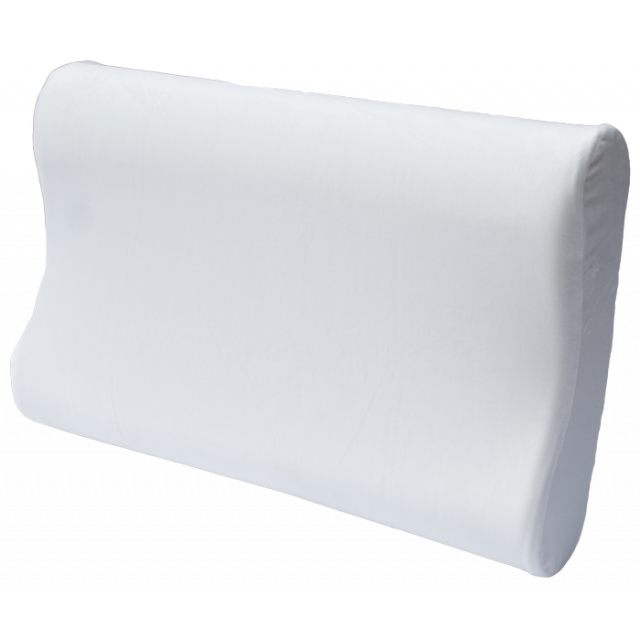 Ортопедическая подушка для взрослых с эффектом памяти с валиками мягкая 58х40см XL Хмаринка Olvi J2526 Молочная