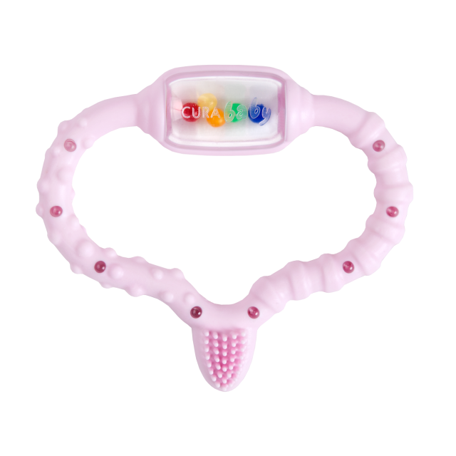Curaprox Curababy girl Стимулятор для прорезания временных зубов, розовый