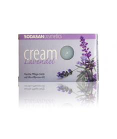 Органическое мыло-крем Lavender для лица с маслами Ши и Лаванды 100г, SODASAN