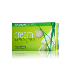 Органическое мыло-крем Lemongrass для лица с маслами Ши и Лемонграсса 100г, SODASAN 