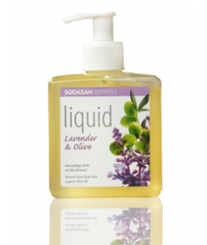 Органическое мыло Lavender-Olive жидкое успокаивающее, с лавандовым и оливковым маслами 0,3л, SODASAN