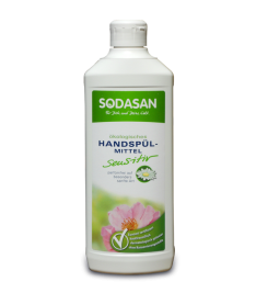 Органическое жидкое средство-концентрат Sensitive для мытья посуды, для чувствительной кожи рук 0,5л, SODASAN