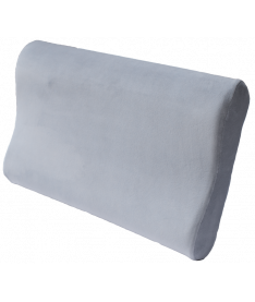 Ортопедическая подушка для взрослых с эффектом памяти с валиками мягкая 58х40см XL Хмаринка Olvi J2526 Серая
