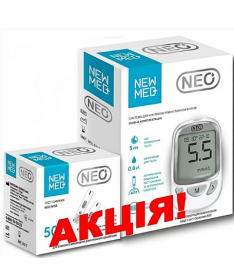 Система для контроля уровня глюкозы в крови NewMed Neo + 50 тест полосок