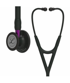 Стетоскоп Littmann® Cardiology IV™, черный с головкой черного цвета на фиолетовой ножке, черное оголовье 6203