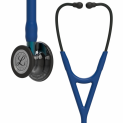 Стетоскоп Littmann® Cardiology IV™, темно-синий с зеркальной головкой дымчатого цвета на голубой ножке, черное оголовье 6202