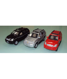 Технопарк TOYOTA PRADO XL (ассорти красный,серебристый,черный,свет,звук) Автомодель 