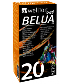 Wellion Vet BELUA ketone teststrips (cow), box of 20 (кетон 20 тест смужок)
